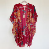 Boutique Floral Scarf Shaw Kimono Coverup