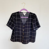 Urban Romantics Crop Button Top Large