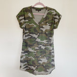 Almost Famous Fitted Camo Tee Shirt Dress