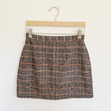 Plaid Fall Faux Wool Skirt Medium