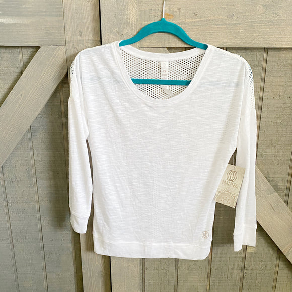 Balance Collection White Net Long Sleeve NWT XS