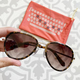 FOSSIL Tortoise Aviator Glasses FW97