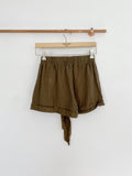 SHEIN Olive Linen High Waisted Shorts Medium