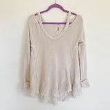 Free People Knit Cold Shoulder Sweater Small