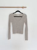 American Eagle Stripe Knit Long Sleeve Top Small
