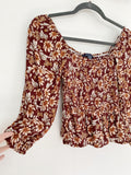 American Eagle Floral off the shoulder Top XS