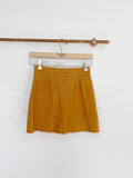 Mustard hi-rise Lace up Skirt size Small