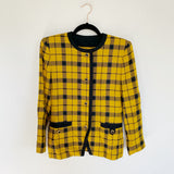 KASPER A.S.L. Plaid Mustard Blazer 4P