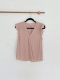 Joie Silk Ruffle Blush Blouse size XS