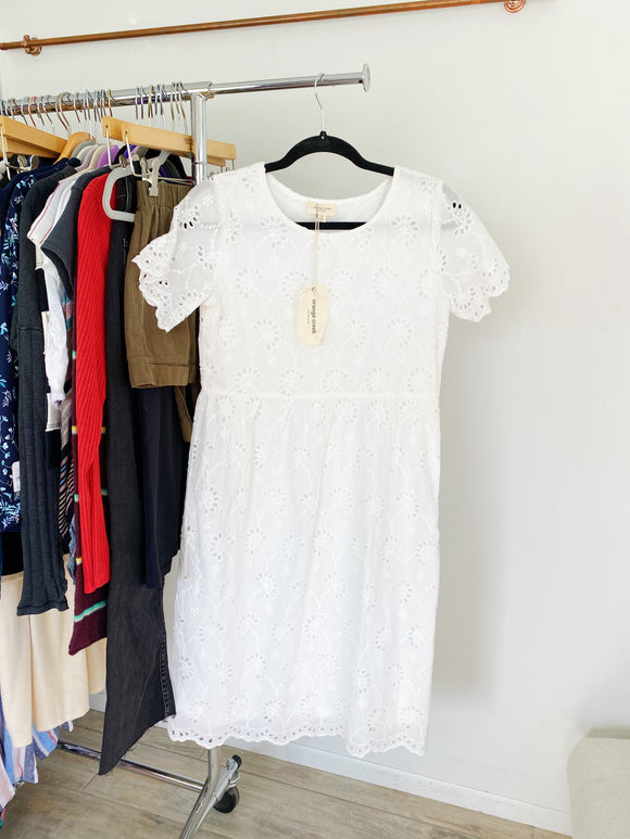 Boutique Orange Creek Eyelet White Dress NWT Small