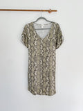 H&M Snakeskin Tee Dress size Medium