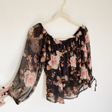 American Eagle Floral off the shoulder Blouse Small