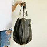 Michael Kors Black Leather Hobo Shoulder Bag