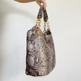 Michael Kors Snakeskin Hobo Shoulder Bag