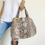 Michael Kors Snakeskin Shoulder Tote Bag