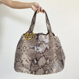 Michael Kors Snakeskin Shoulder Tote Bag