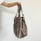 Michael Kors Snakeskin Shoulder Tote Bag
