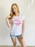 SUNDRY Graphic Cotton Tee Get It Girl NWT
