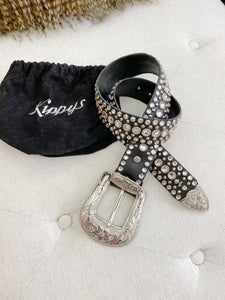 KIPPYS Western Vintage Crystal Leather Belt 32