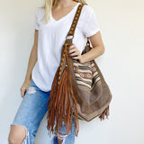 Patricia Wolf Western Fringe Hobo Bag Retails $345.00