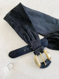 Vintage Pellateri Leather High Waisted Belt Small