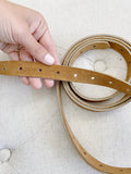 Vintage Leather Mini Brown Wrap Belt