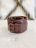 Vintage BBC Leather Brown Wide Belt