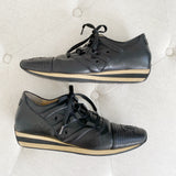 CHANEL Oxford Loafer Sneaker with Wedge 9