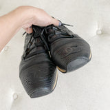 CHANEL Oxford Loafer Sneaker with Wedge 9