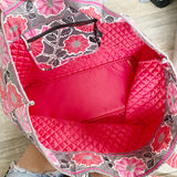 Vera Bradley Large Pink Tote Duffle Bag
