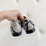 Nine West Snakeskin Flat Slip-on Loafers New 6.5