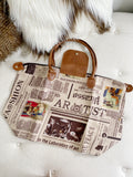Fold up Newspaper Vintage Totebag
