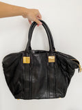 RACHEL ZOE Black Leather Hobo Bag