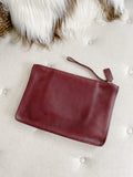 COACH Vintage Merlot Leather Wristlet Large