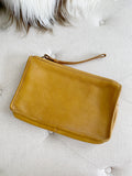 COACH Vintage Mustard Wristlet Medium