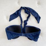 Seafolly's Solid Convertible Bikini Top Navy Blue 12