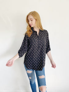 Nordstrom PLEIONE Printed Blouse Small