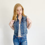 Express Denim Jean Vest Large