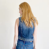 Express Denim Jean Vest Large