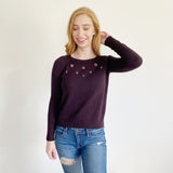 LOFT Knit Sangria Stone Sweater XS