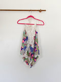Victoria's Secret Lace Silk Floral Romper Medium