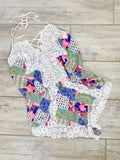 Victoria's Secret Lace Silk Floral Romper Medium