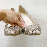 C. Wonder Snakeskin Leather Pointed Heels 6