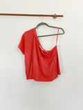 Free People one shoulder Salmon Top size Large