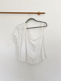 Free People one shoulder White Top size Large