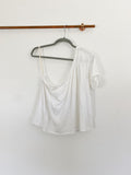 Free People one shoulder White Top size Large