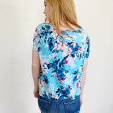 J. Jill Floral Short Sleeve Cotton Tee XL