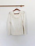 Free People Beachy Slouch Sweater in Ivory Large