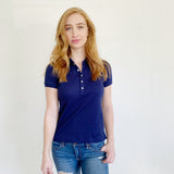 Ralph Lauren Cotton Collared Navy Shirt Medium