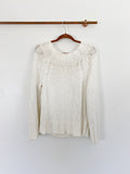 Free People Beachy Slouch Sweater in Ivory Large